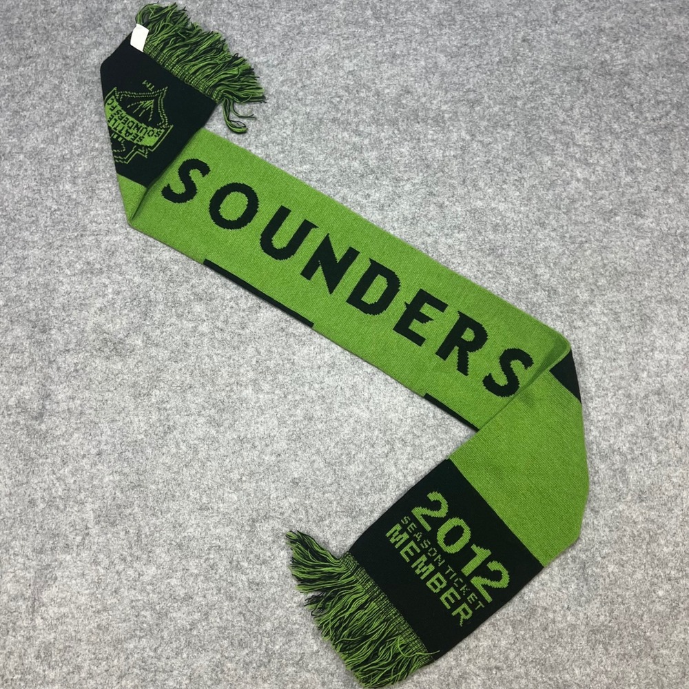 Seattle Sounders FC 2012 Season Ticket Member Adidas Scarf Green Black Fringed